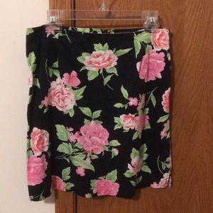 Black floral skirt from Dress Barn 97% cotton